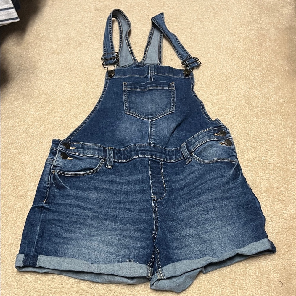 SO Blue Denim Short Overalls
